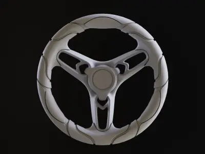 Racing Steering Wheel car  boat 3D model