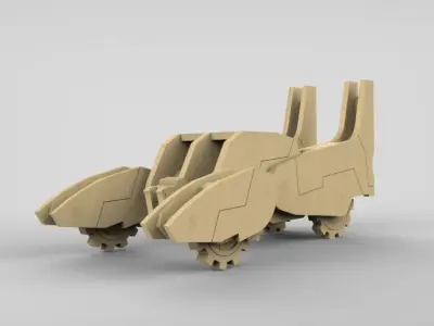 Wooden Robo Car  Free 3D print model