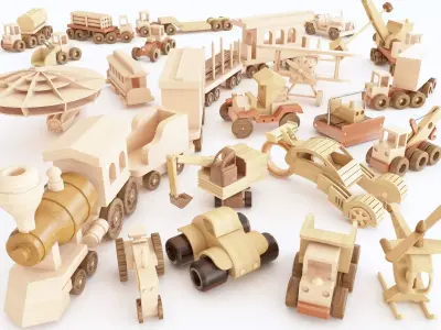 Wooden toy vol 03 3D model