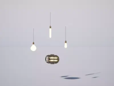 Military Lamp Low-poly 3D model