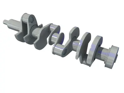 Crankshaft chevrolet engine 3D model