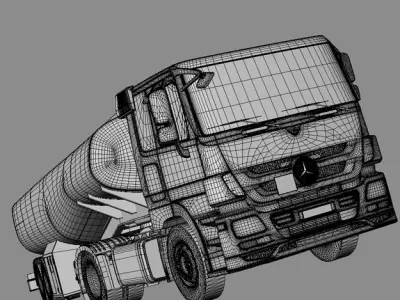 Mercedes Actros Refueler Truck 3D model