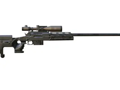 ALPINE SNIPER Rifle Low-poly 3D model