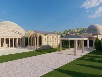 Parthenon-Historical Greek Temple 3D model 3