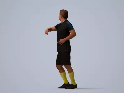 00565Omar005 - Adult Middle Eastern man exercising in athletic 3D model