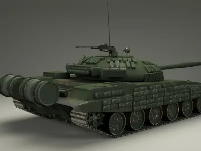 T-72 Russian  Tank 3D model