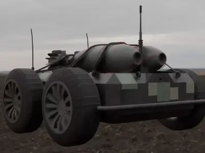 UGV Ratel S kamikaze drone  Low-poly 3D model