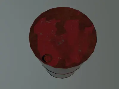 Oil barred rusted  Free low-poly 3D model