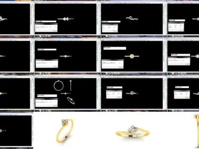 JEWELCAD 45 RING FILES 3D Model Pack