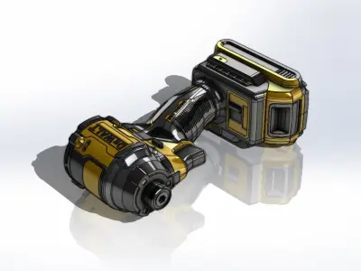 Parafusadeira Bateria DeWalt Screwdriver Battery 3D model
