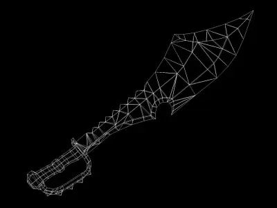 Sword Low-poly 3D model 46