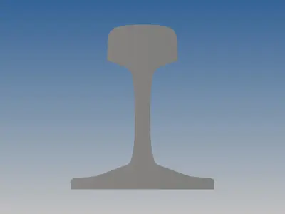 British Standard-EN13674  60E1  rail 3D model