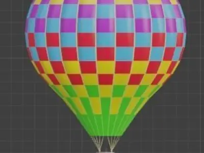 Hot air balloon 3D model get