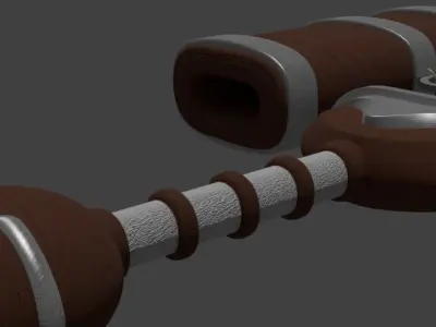 Stilized Roman gladius with holster Low-poly 3D model