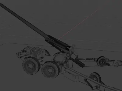 South African G5 Howitzer Free 3D model