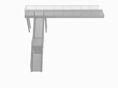 Railway Footbridge 3D model