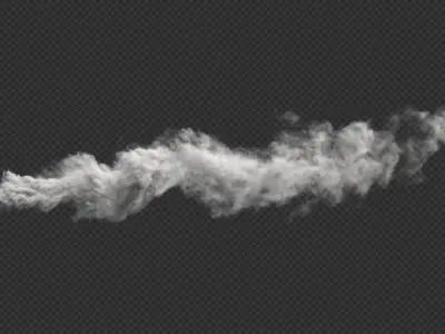 Blown Smokestack Clouds 3D model