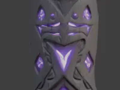 Cursed Totem Pole 3D Model v02 Low-poly 3D model