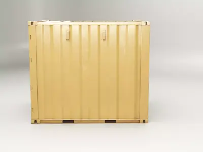 Intermodal Shipping Container 10-foot-long Low-poly 3D model