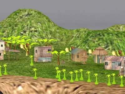 Global Village assets  Low-poly 3D model