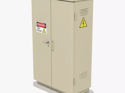 Electric Box Low-poly 3D model