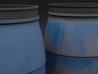 Plastic Drum - Plastic Barrel - Low Poly Low-poly 3D model