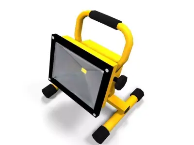 Low-poly Lamp led flood light Low-poly 3D model