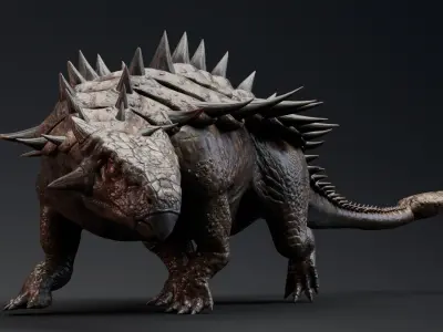 Dinosaur Ankylosaurus Real Dinosaur Series - 101 Animations Low-poly 3D model