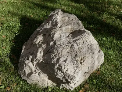  Cool Toned Divot Rough Large Rock Boulder Model 