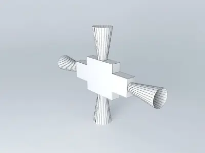 dtu cross made of plastic Free 3D model