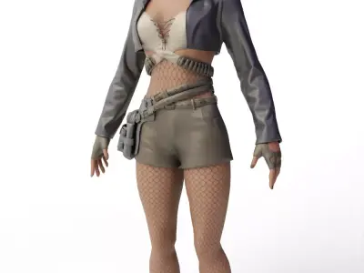 Tactical Girl - Stylized Warrior 3D model