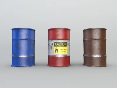 BARRELS    Game Ready   PBR Textures   VR   Low-Poly  3D model  Low-poly 3D model