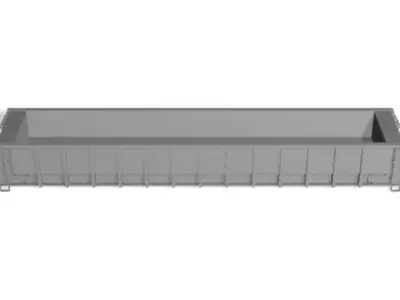 HO Norfolk Southern M-272 MOW Crosstie Gondola II 3D print model