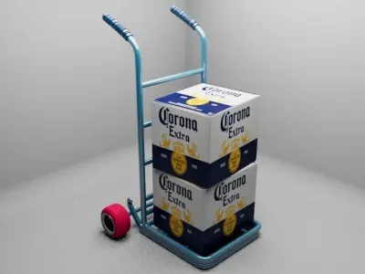 Beer cart 3D model