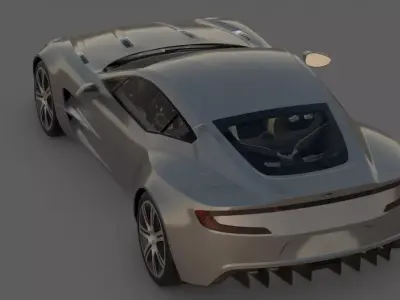 2009 Aston Martin One-77 3D Model  British Hypercar Masterpiece 3D model
