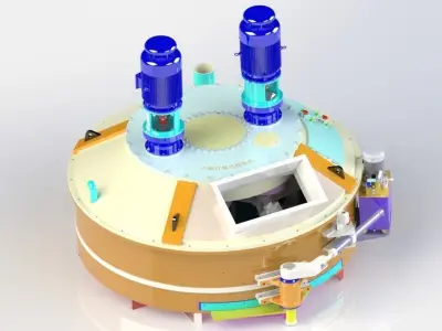 JN1500 Planetary Concrete Mixers 3D MODEL 3D model