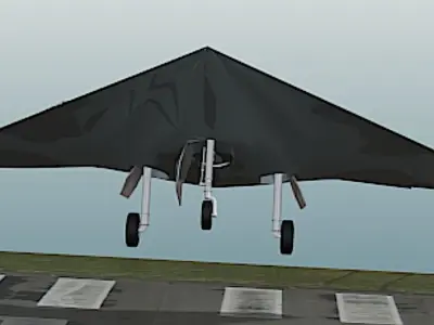 Boeing X-45C Phantom Ray UAV Free low-poly 3D model