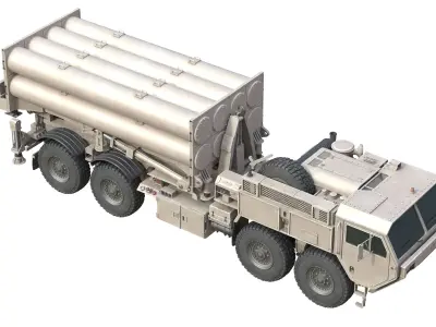Terminal High Altitude Area Defense THAAD Low-poly 3D model