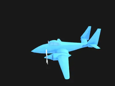 LowPoly Stylized Aircraft 3D Model Game Ready Asset Low-poly 3D model