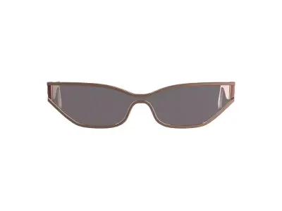 Pink Gold Tint Sunglasses 3D model