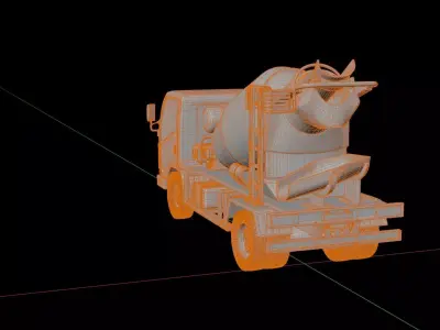 Mazda Titan Concrete Mixer 3D model