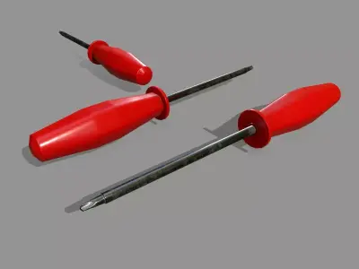 screwdriver Low-poly 3D model 48