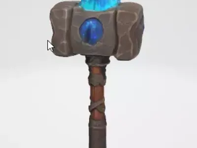 Medieval Axe 3D Model Realistic Weapon Asset 3D model