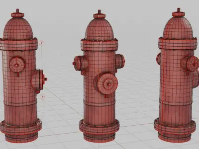 Fire hydrant Low-poly 3D model buy