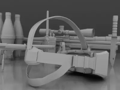 Soldier pack 3D model
