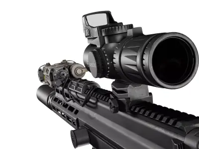EOTECH VUDU 3-9X32 SFP Low-poly 3D model