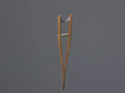 Crutches Low-poly 3D model