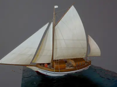 Sailing vessel - Spray - GameReady Low-poly 3D model