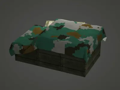 military crate package storage ammo gun 3D model