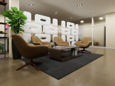 CAR CONSULTING SERVICE OFFICE Low-poly 3D model